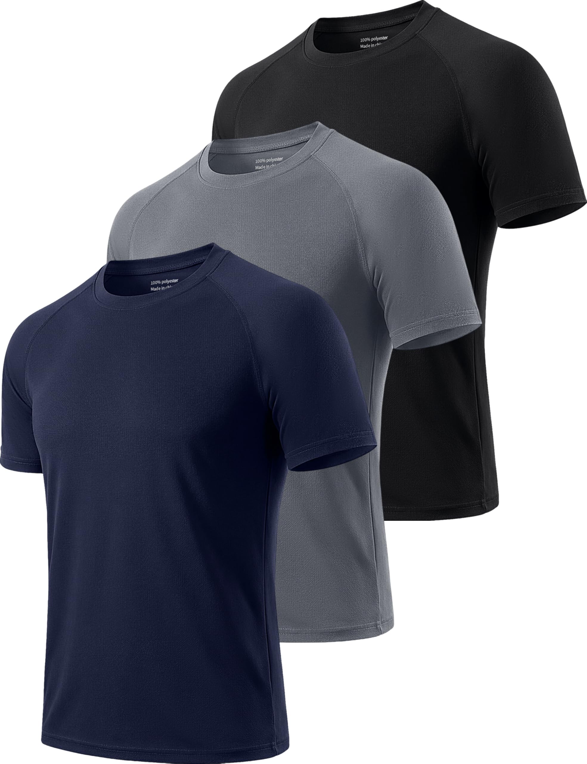Cimic Men's 1, 3, 5 or 7 Pack Functional Sports T-Shirt | Breathable, quick-drying fabric, suitable for fitness, hiking, and running.