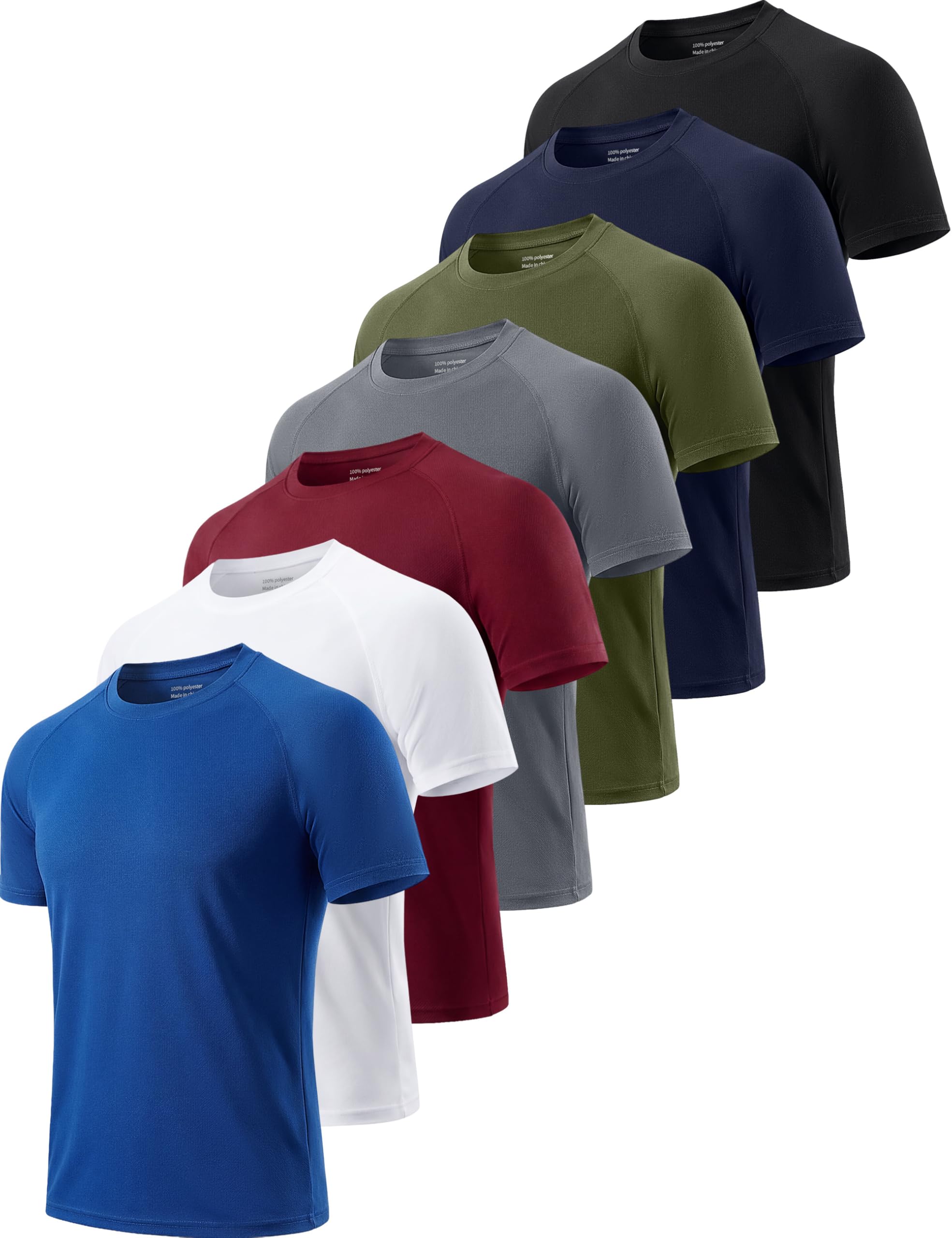 Cimic 1, 3, 5 ou 7 Pack Tee Shirt Sport Homme Fonctionnel | Tissu respirant à séchage rapide, adapté au fitness, randonnée et course à pied.