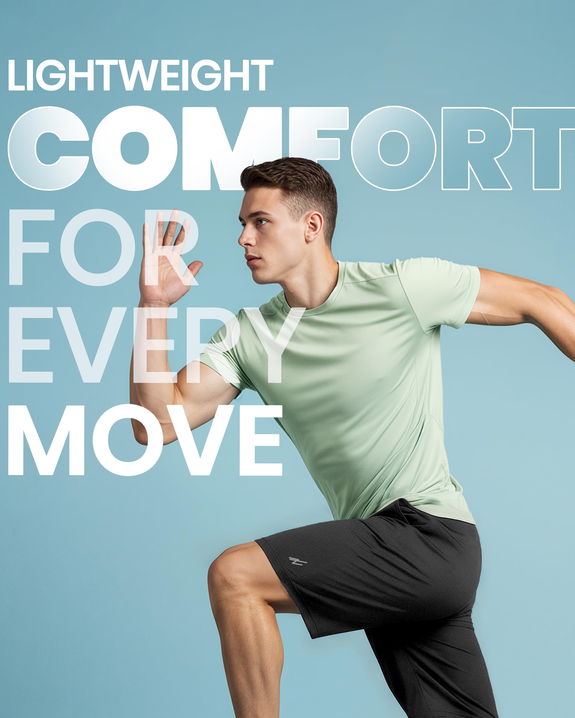 Breathable Mesh Mens Athletic Shorts Loose-Fit Quick Dry Running Gym Shorts | Lightweight Activewear Knit Workout Shorts with Pockets 8 Inch Inseam Elastic Waistband with Drawstring