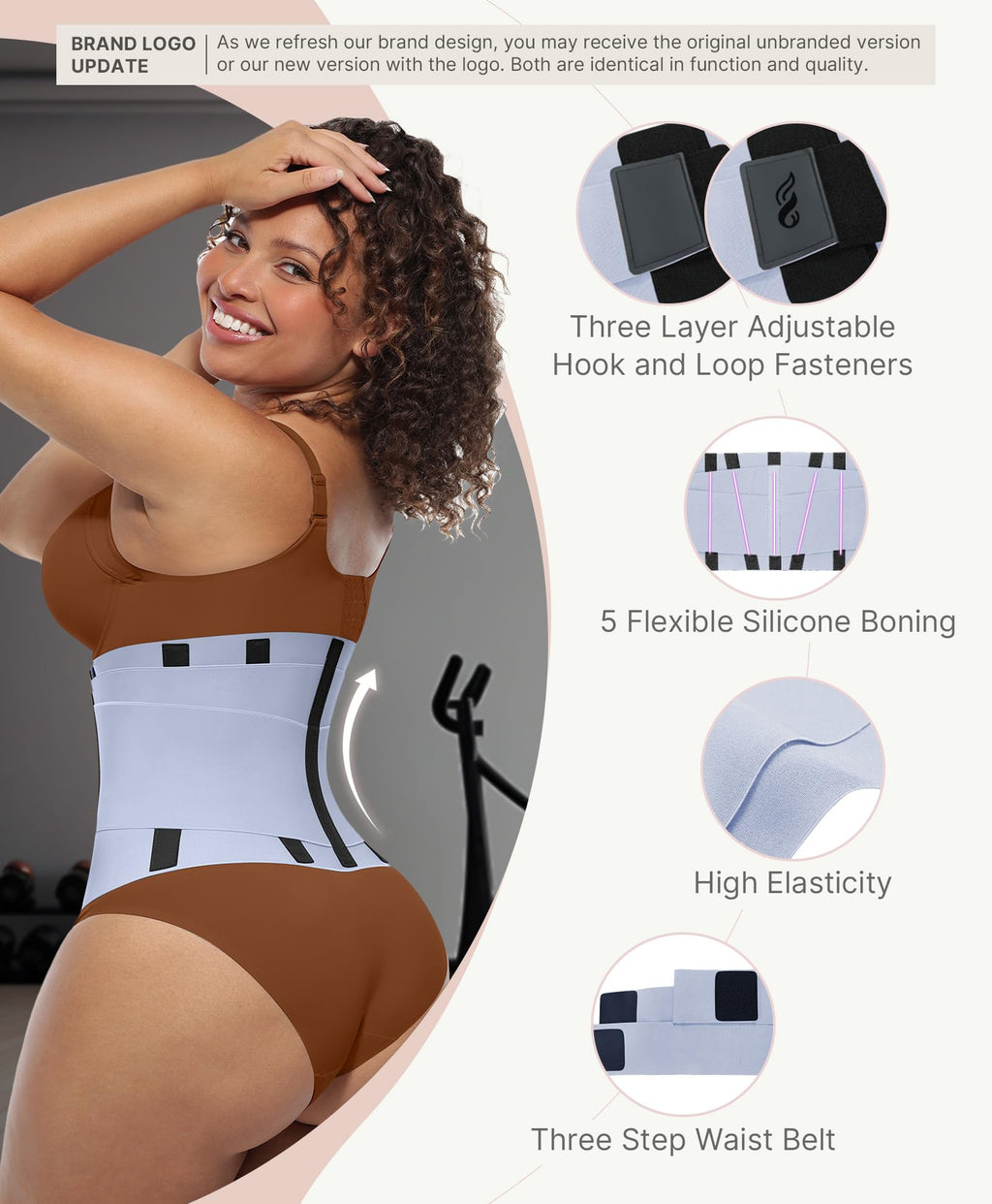 FeelinGirl Waist Trainer Belt Cincher Corset Tummy Control Faja Body Shaper | Hourglass Shaping, Triple Wrap, Hook-loop Closure, Postpartum Gym Workout, Underbust Girdle, Perspiring Fabric