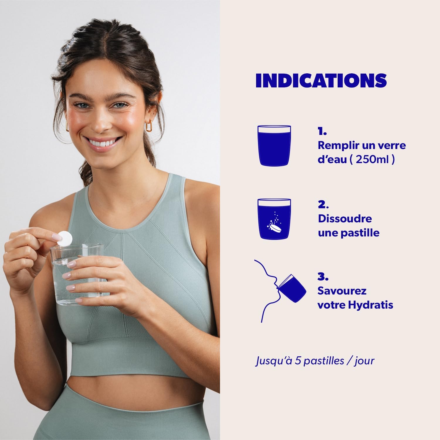 HYDRATIS - Pastilles Hydratation Electrolytes - Mix Fruits des Bois + Pêche - Améliore l'Hydratation et Favorise l'Énergie - Formule Isotonique - Sport, Récupération - 2 tubes (40 Pastilles) | Améliore l'Hydratation et Favorise l'Énergie - Formule Isotoni
