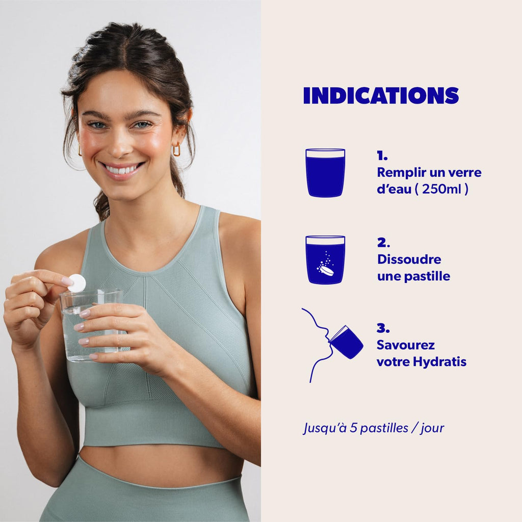 HYDRATIS - Pastilles Hydratation Electrolytes - Mix Fruits des Bois + Pêche - Améliore l'Hydratation et Favorise l'Énergie - Formule Isotonique - Sport, Récupération - 2 tubes (40 Pastilles) | Améliore l'Hydratation et Favorise l'Énergie - Formule Isotoni