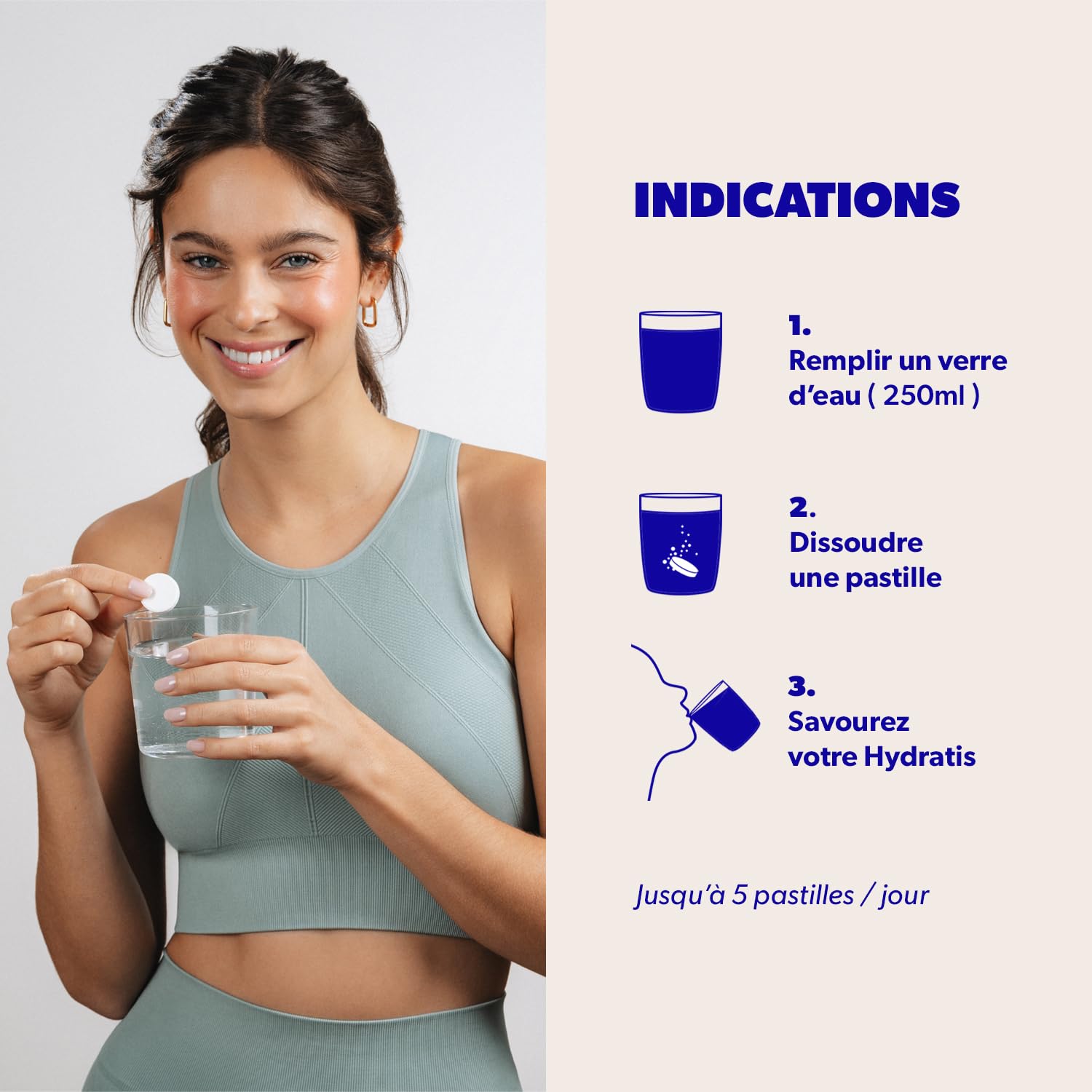 HYDRATIS - Pastilles Hydratation Electrolytes - Mix Fruits des Bois + Pêche - Améliore l'Hydratation et Favorise l'Énergie - Formule Isotonique - Sport, Récupération - 2 tubes (40 Pastilles) | Améliore l'Hydratation et Favorise l'Énergie - Formule Isotoni