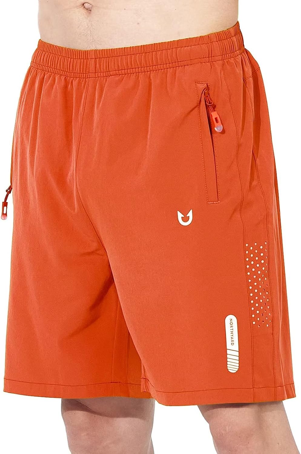 NORTHYARD Men's Athletic Running Shorts Gym Workout 7"/9"/5" Zipper Pockets | Quick Dry, Lightweight, Breathable, Unlined, Moisture-wicking, Reflective Strips, Elastic Waist, Sports Basketball Tennis