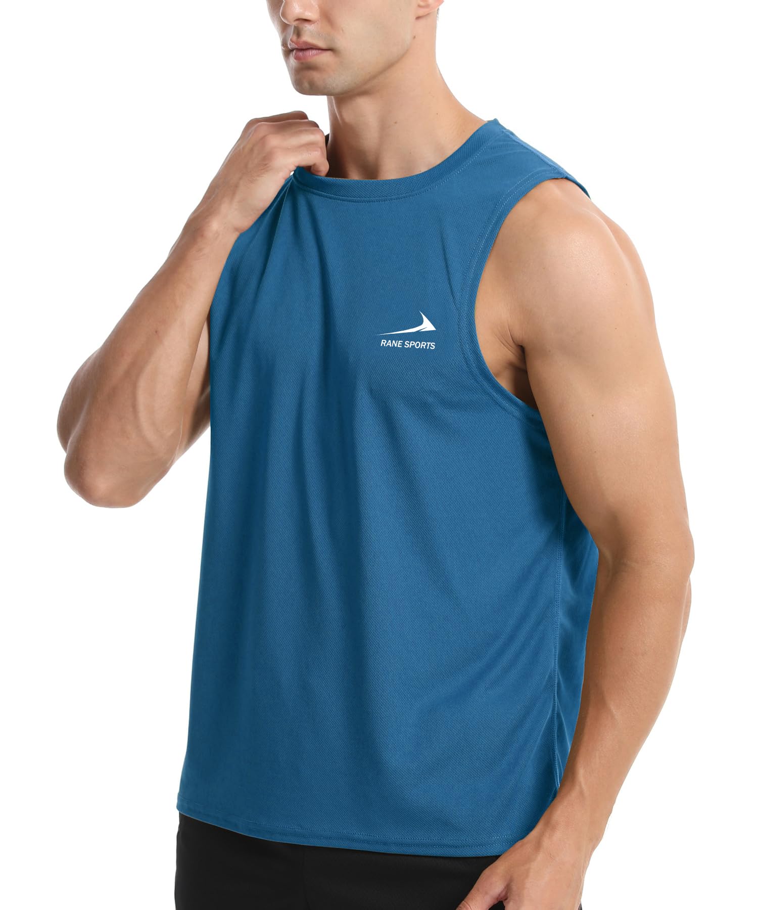 Men's Sleeveless Vest Running Gym Quick Dry Breathable Vest Sports T-Shirt