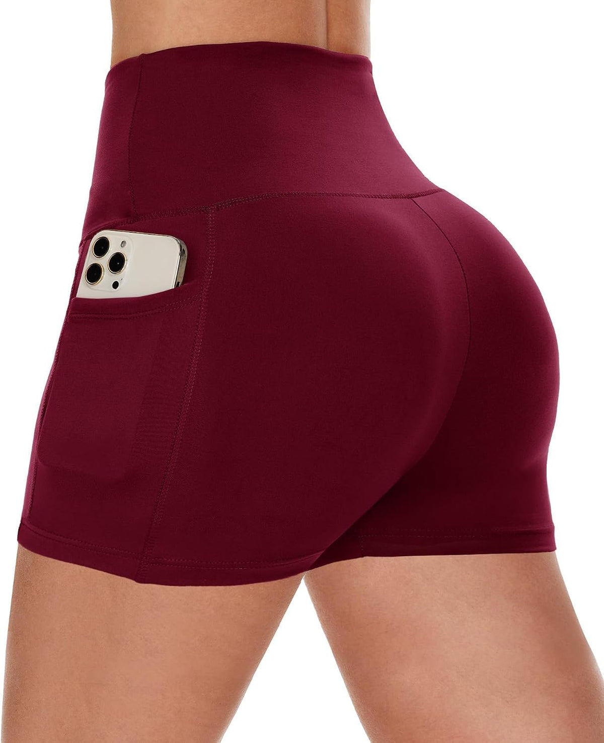 Biker Shorts Women with Pockets - 3"/5"/8" Workout Gym Spandex Yoga Shorts | High Waisted Tummy Control Shorts, Fitness Clothing, Womens Clothes for Running Athletic Exercise Sports
