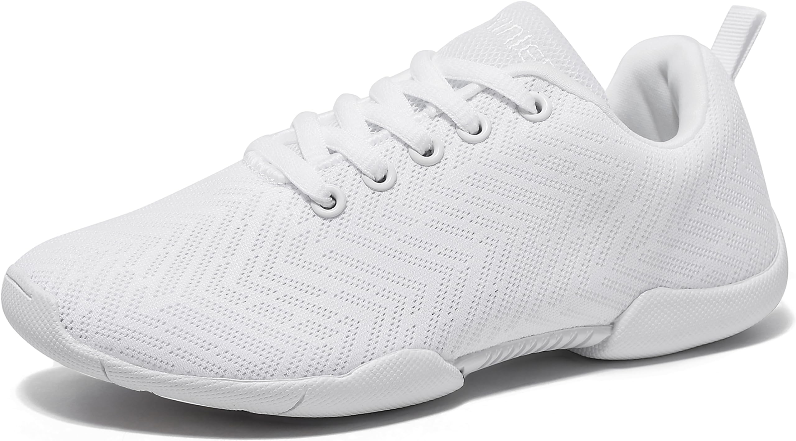 BAXINIER Girls White Cheerleading Shoes | Breathable Youth Cheer Competition Sneakers Athletic Training Dance Tennis Walking Shoes