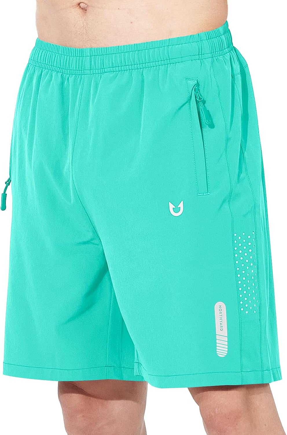 NORTHYARD Men's Athletic Running Shorts Gym Workout 7"/9"/5" Zipper Pockets | Quick Dry, Lightweight, Breathable, Unlined, Moisture-wicking, Reflective Strips, Elastic Waist, Sports Basketball Tennis