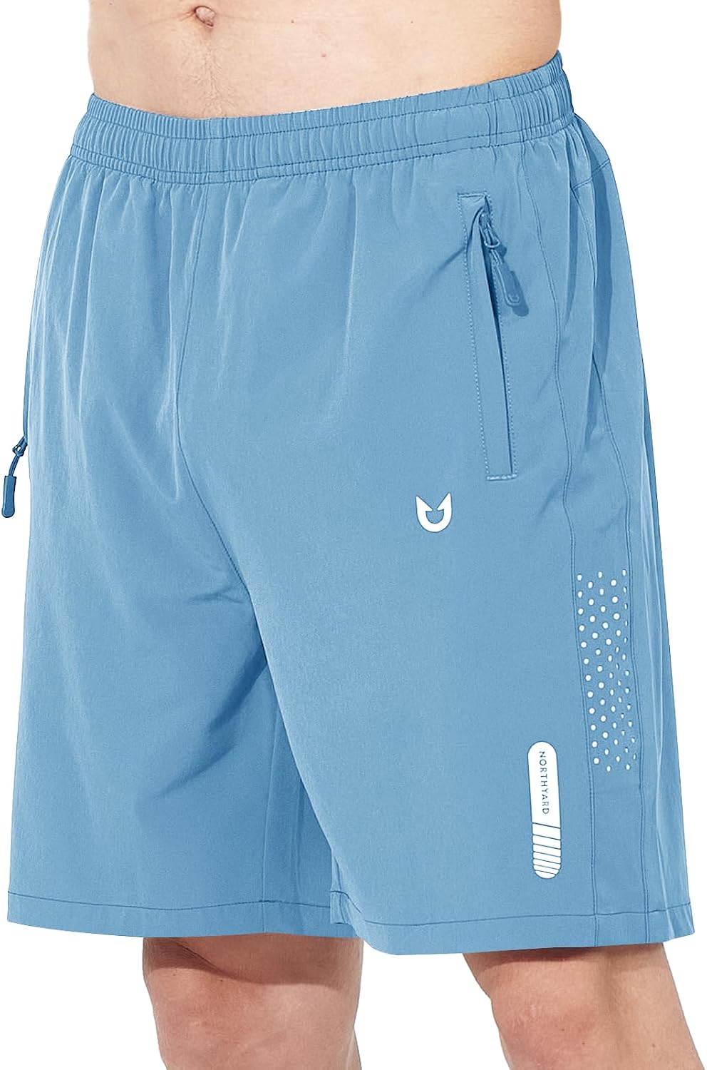 NORTHYARD Men's Athletic Running Shorts Gym Workout 7"/9"/5" Zipper Pockets | Quick Dry, Lightweight, Breathable, Unlined, Moisture-wicking, Reflective Strips, Elastic Waist, Sports Basketball Tennis