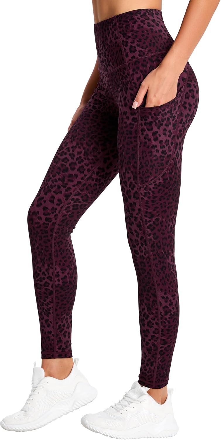 THE GYM PEOPLE Women's Thick High Waist Yoga Pants Workout Leggings | Tummy Control, Deep Side Pockets, Squat-proof, hidden waistband pocket, Flatlock Seams, Running, Yoga, Workout, Athletic
