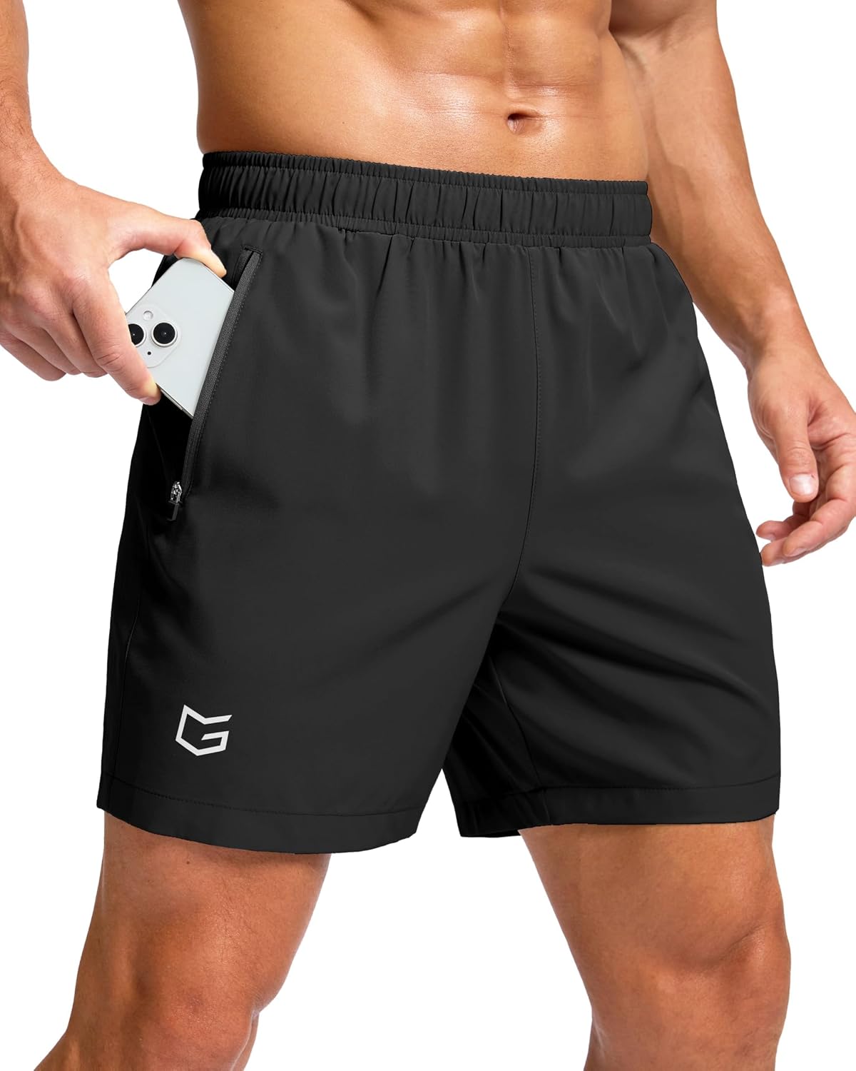 G Gradual Men's Athletic Running Shorts with 2 Zipper Pockets 7"/ 5"/ 9" | Quick Dry, Lightweight, Breathable, Moisture Wicking, Workout, Gym