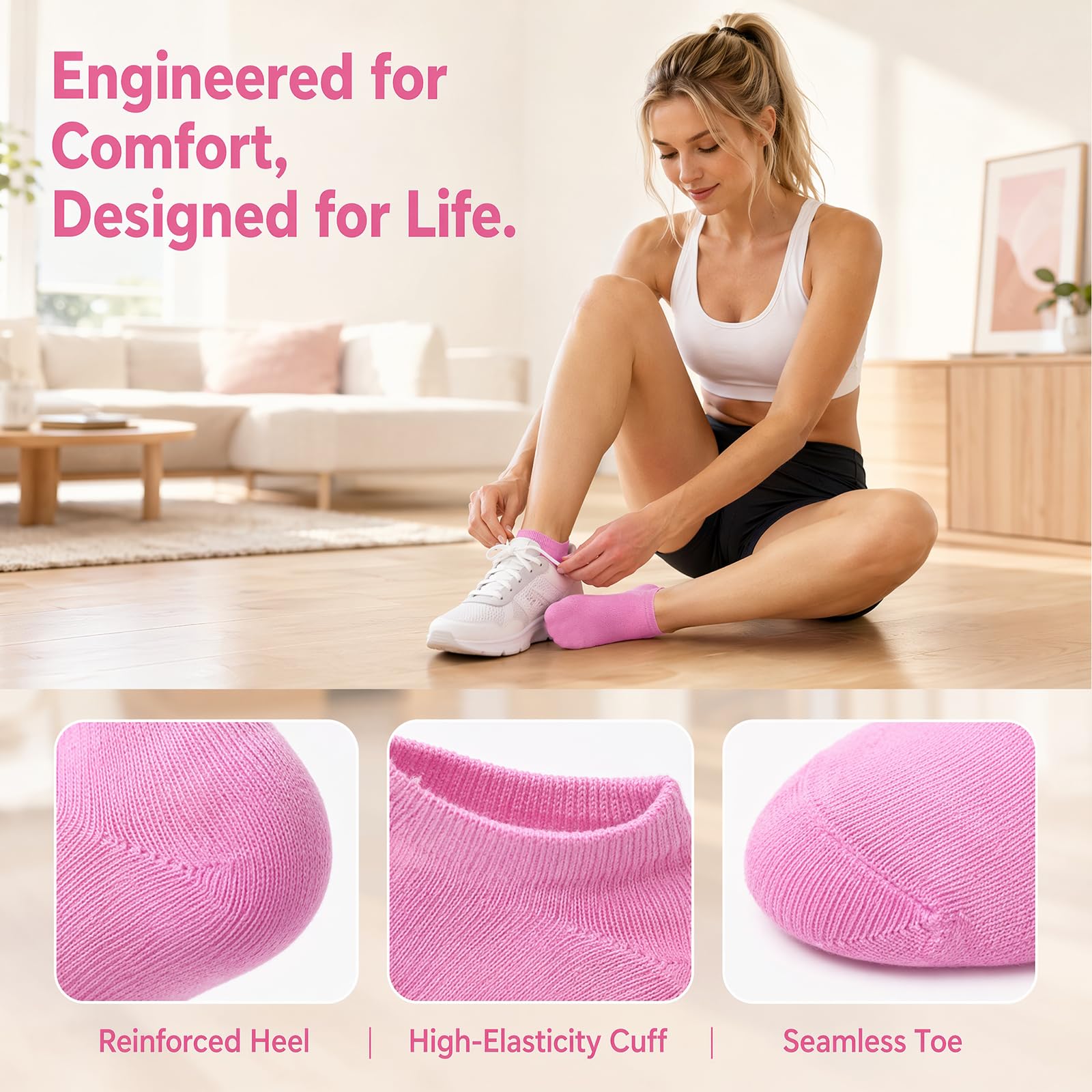 12-30 Pairs Low Cut Ankle Socks for Women No Show Casual Breathable Athletic Socks Bulk for Sport