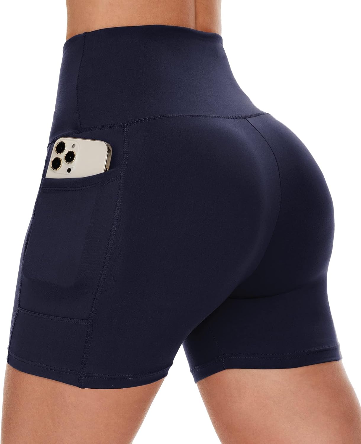 Biker Shorts Women with Pockets - 3"/5"/8" Workout Gym Spandex Yoga Shorts | High Waisted Tummy Control Shorts, Fitness Clothing, Womens Clothes for Running Athletic Exercise Sports