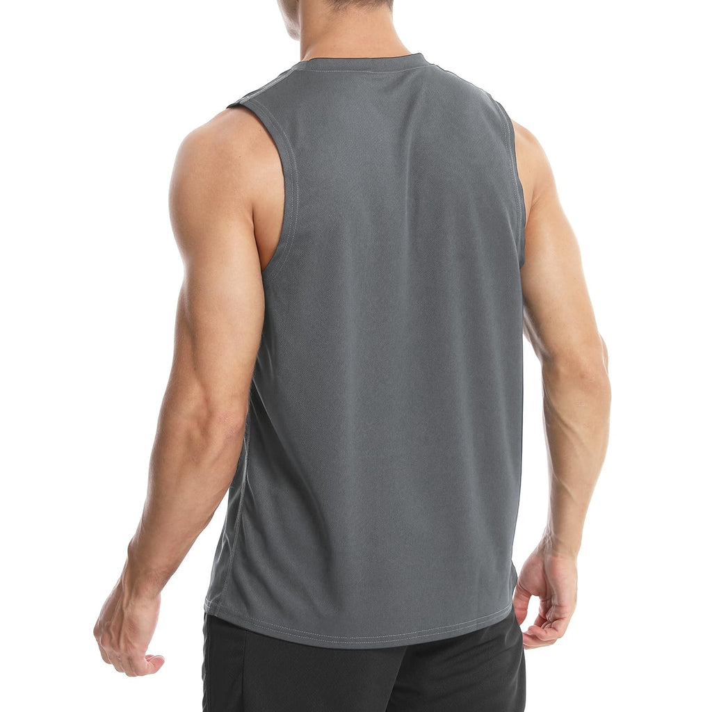 Men's Sleeveless Vest Running Gym Quick Dry Breathable Vest Sports T-Shirt