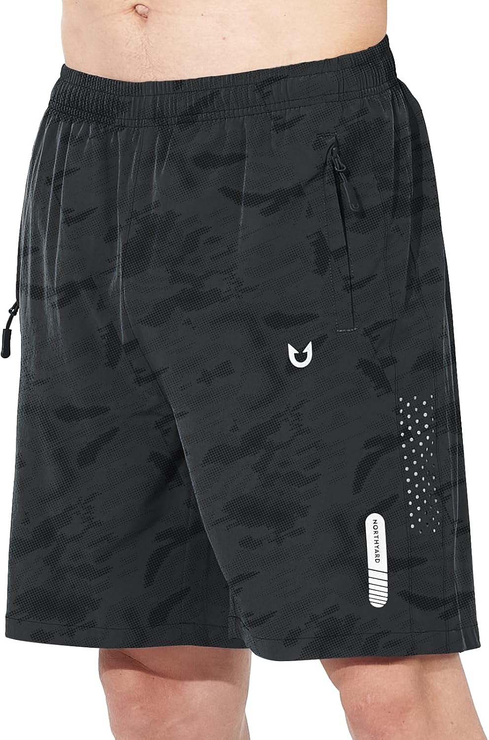 NORTHYARD Men's Athletic Running Shorts Gym Workout 7"/9"/5" Zipper Pockets | Quick Dry, Lightweight, Breathable, Unlined, Moisture-wicking, Reflective Strips, Elastic Waist, Sports Basketball Tennis