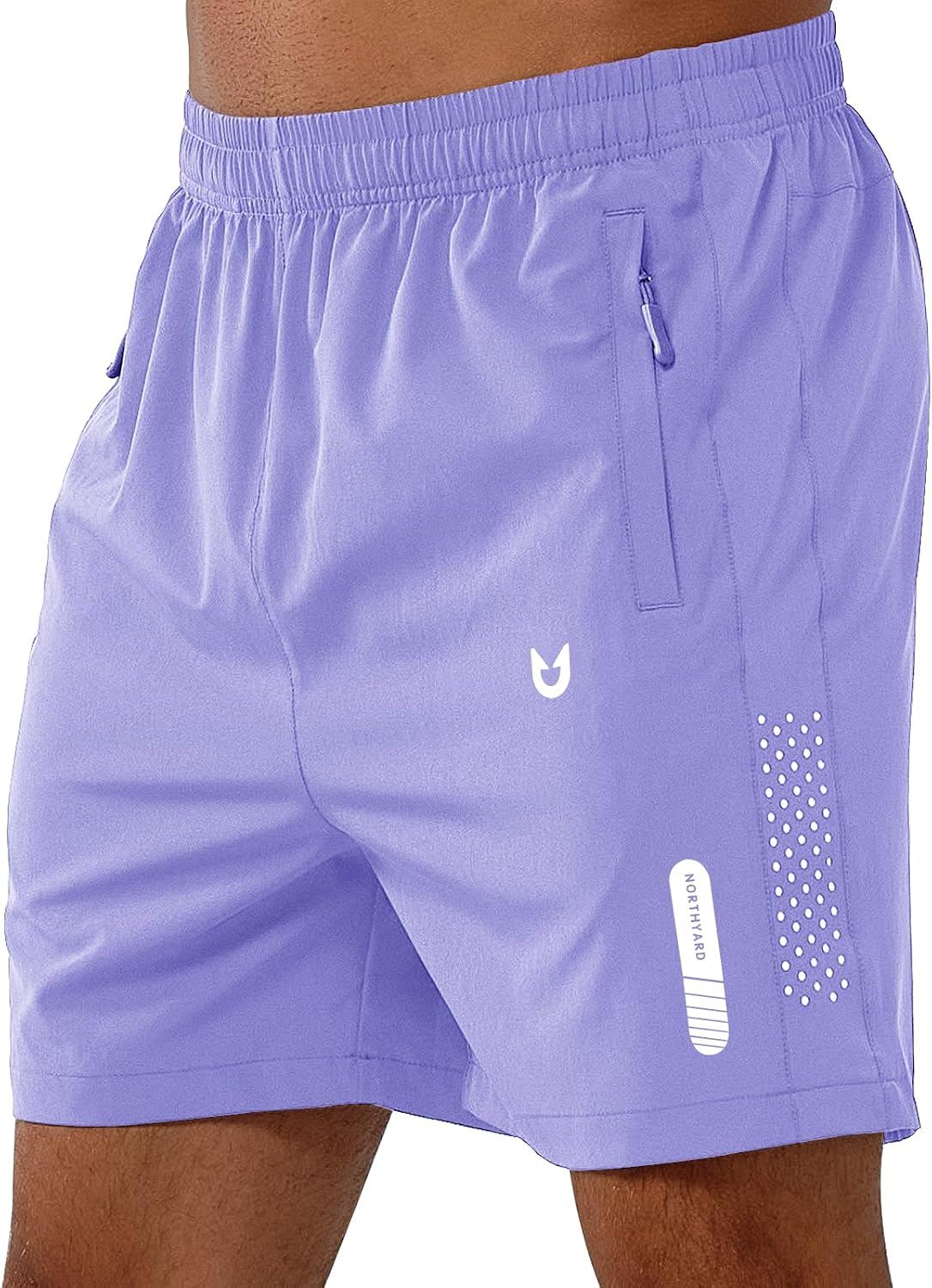 NORTHYARD Men's Athletic Running Shorts Gym Workout 7"/9"/5" Zipper Pockets | Quick Dry, Lightweight, Breathable, Unlined, Moisture-wicking, Reflective Strips, Elastic Waist, Sports Basketball Tennis