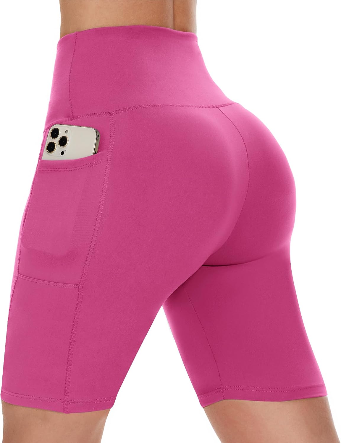 Biker Shorts Women with Pockets - 3"/5"/8" Workout Gym Spandex Yoga Shorts | High Waisted Tummy Control Shorts, Fitness Clothing, Womens Clothes for Running Athletic Exercise Sports