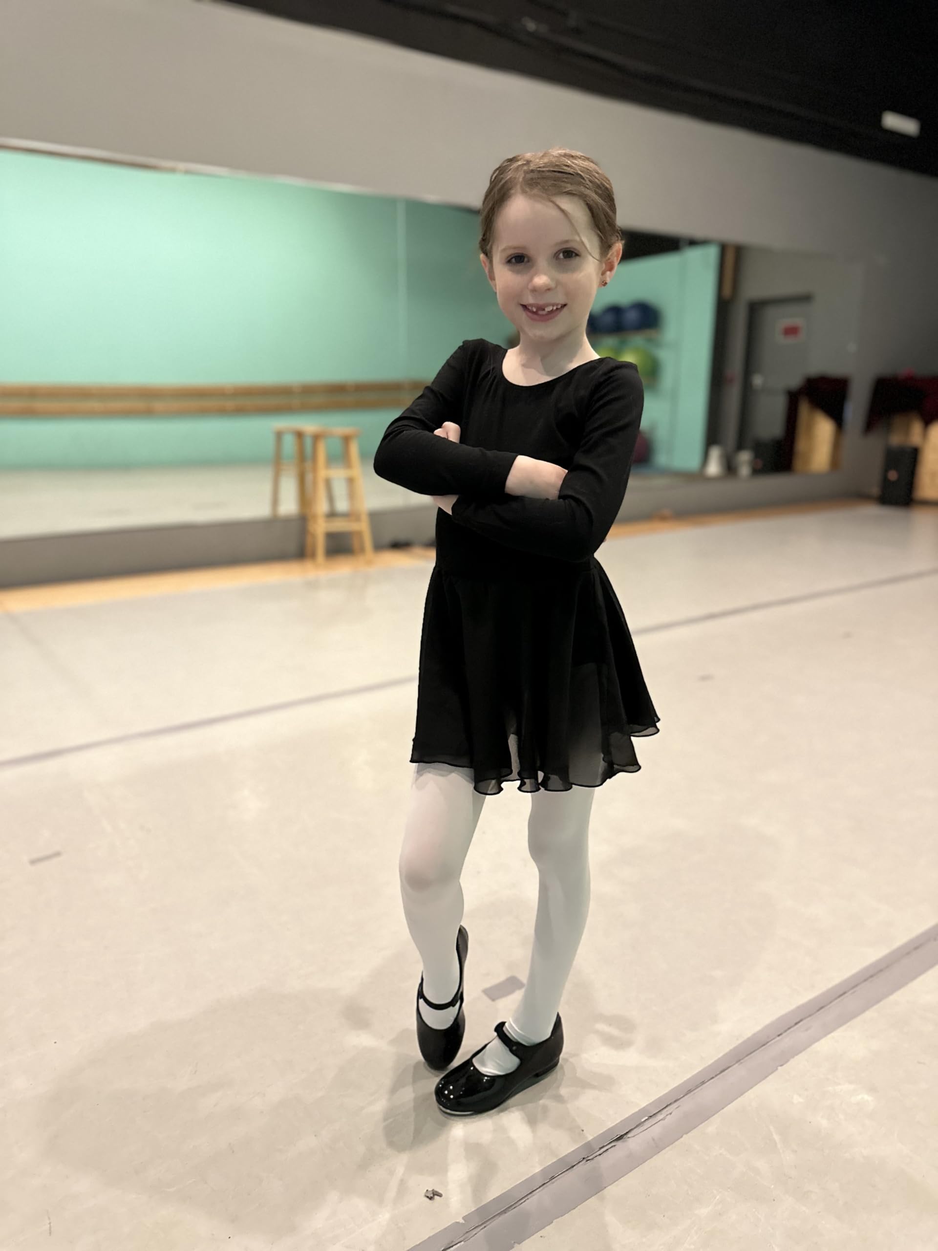 Stelle Girls' Convertible & Transition Ballet Tights for Toddler Dance Kid | High Waist, Stretch, Opaque, Soft Footless Stockings, Teen & Youth Pantyhose, Ballerina, Class, Studio, Performance, Recital