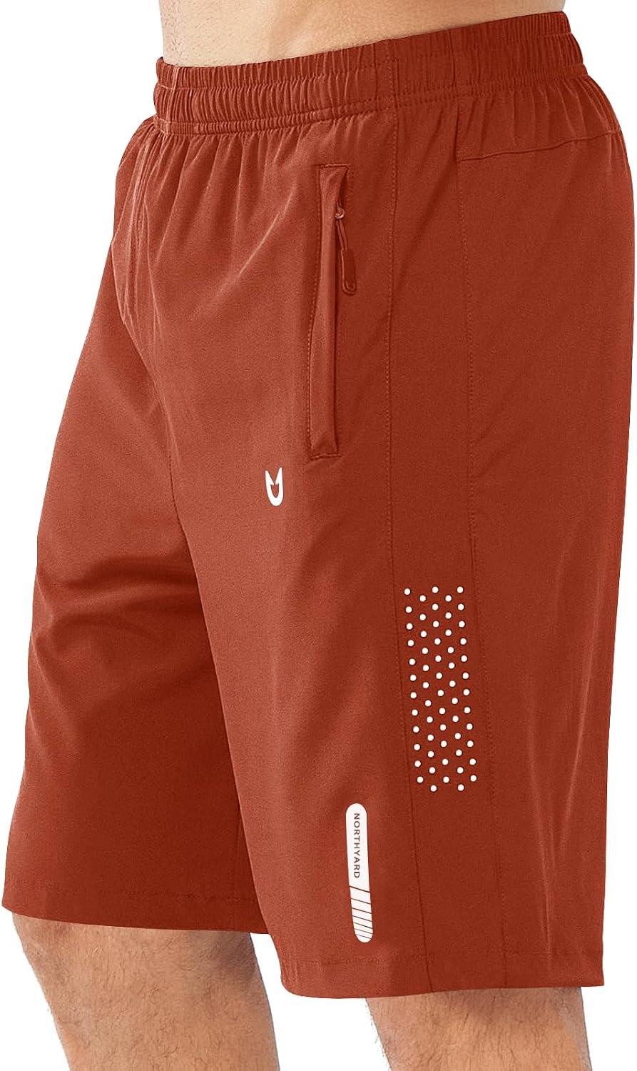 NORTHYARD Men's Athletic Running Shorts Gym Workout 7"/9"/5" Zipper Pockets | Quick Dry, Lightweight, Breathable, Unlined, Moisture-wicking, Reflective Strips, Elastic Waist, Sports Basketball Tennis
