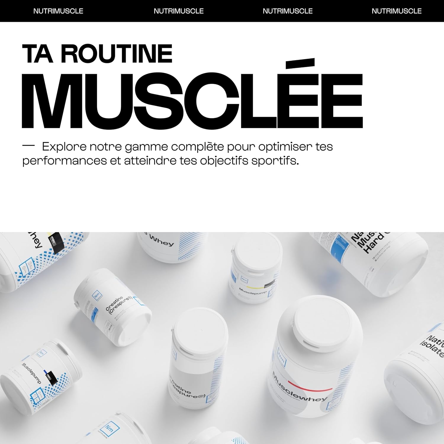 Nutrimuscle Créatine Monohydrate Creapure 120 Gélules | Prise Masse Musculaire & Force - Creatine 100% Pure - Sport et Musculation - Complément Idéal à la Whey Protéine - Gélules