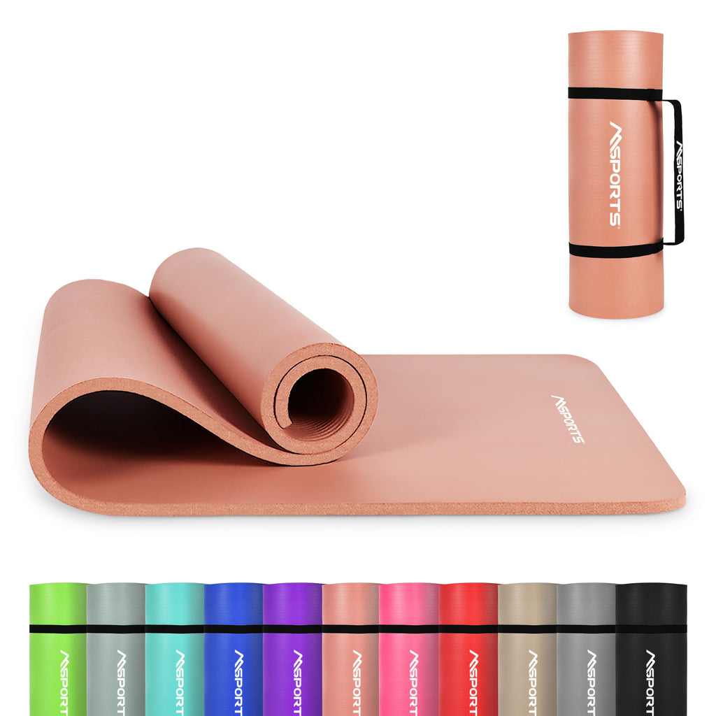 MSPORTS Premium Gymnastics Mat – Non-Slip Floor Mat for Fitness, Yoga & Strength Training – Available in 4 Sizes and 12 Colors Thick Yoga Mat