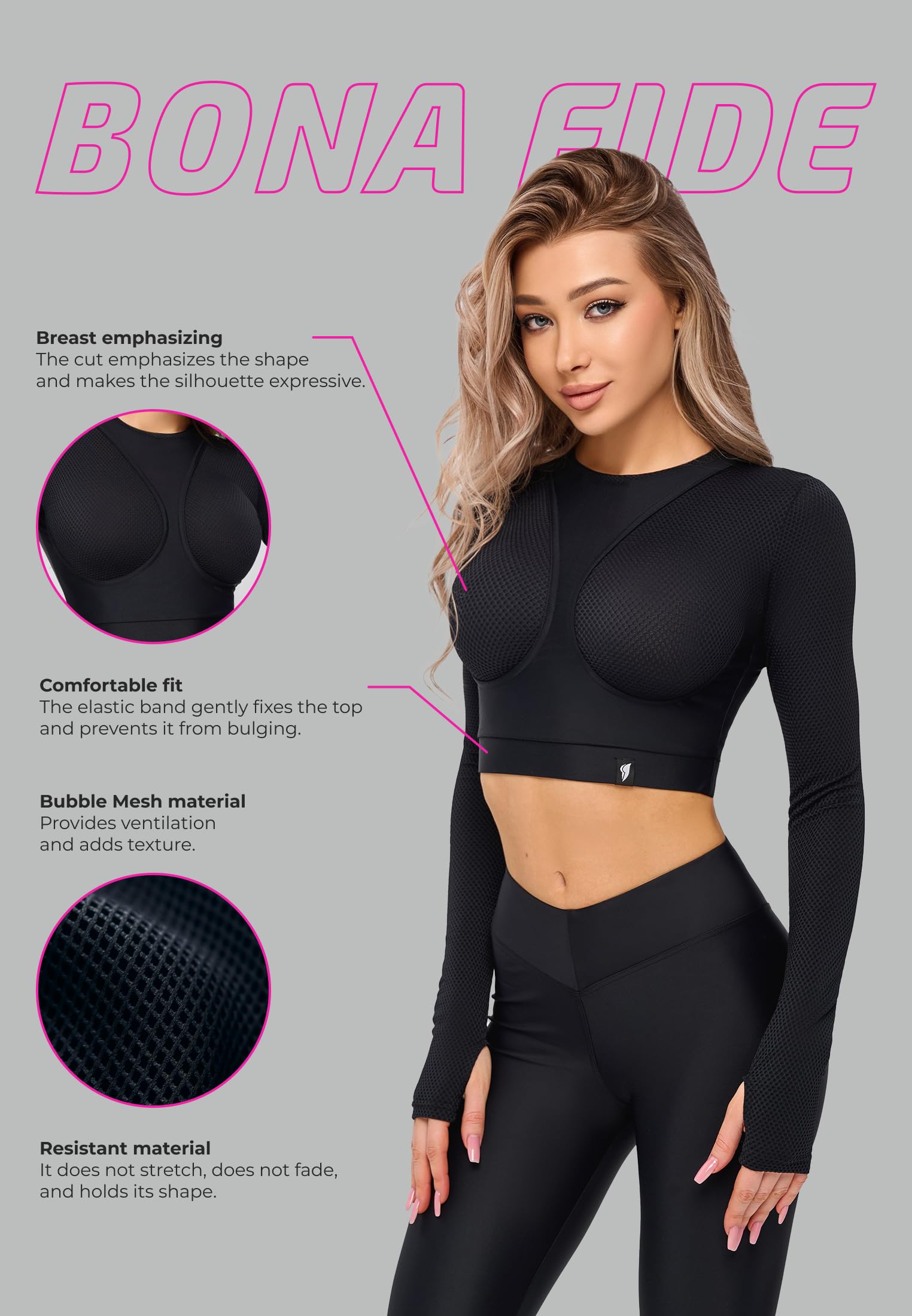 Bona Fide Women's Performance Top - Breathable Slim Fit Yoga Fitness | tank top or t-shirt, short or long sleeve, stretchy fabric, running and gym