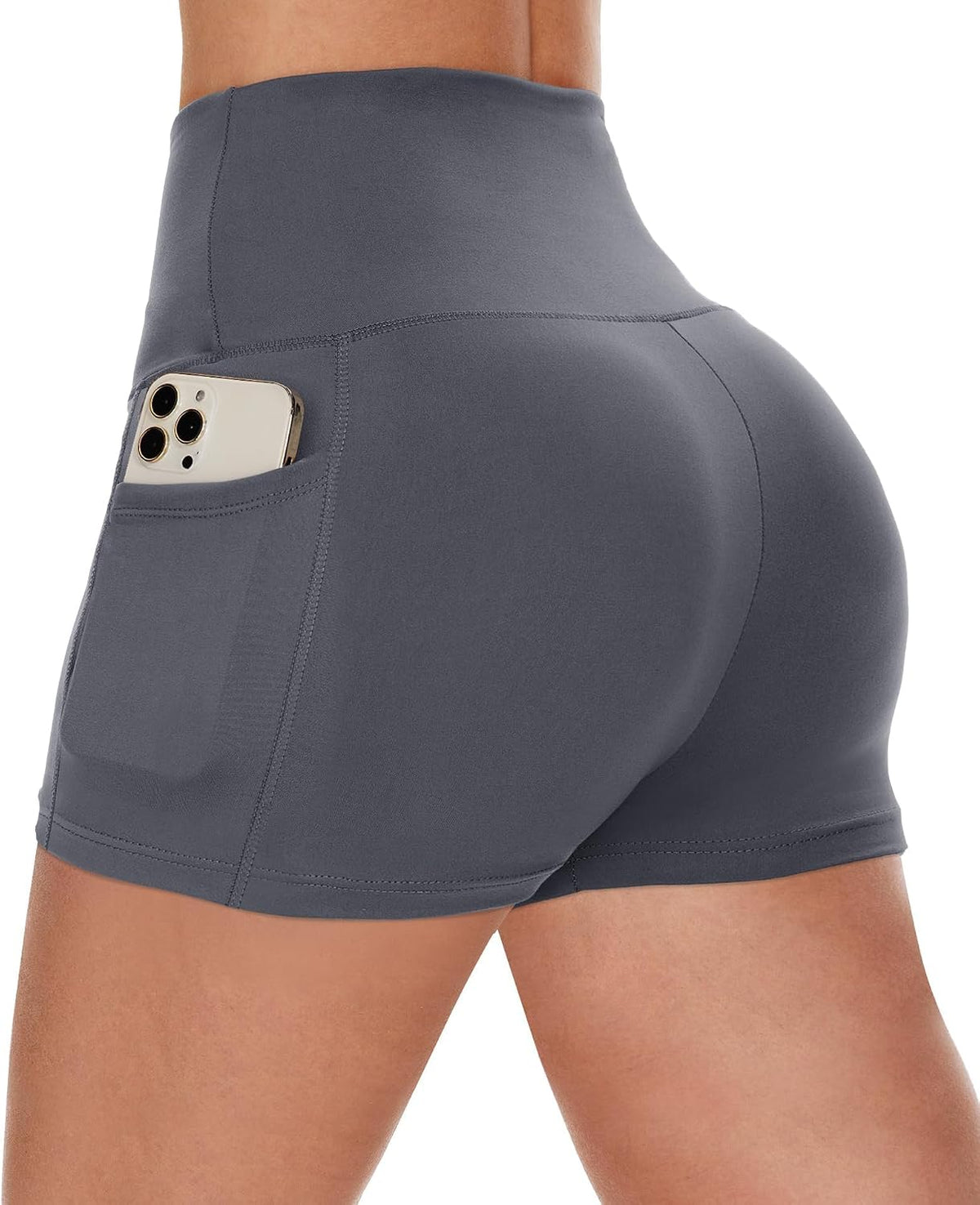 Biker Shorts Women with Pockets - 3"/5"/8" Workout Gym Spandex Yoga Shorts | High Waisted Tummy Control Shorts, Fitness Clothing, Womens Clothes for Running Athletic Exercise Sports