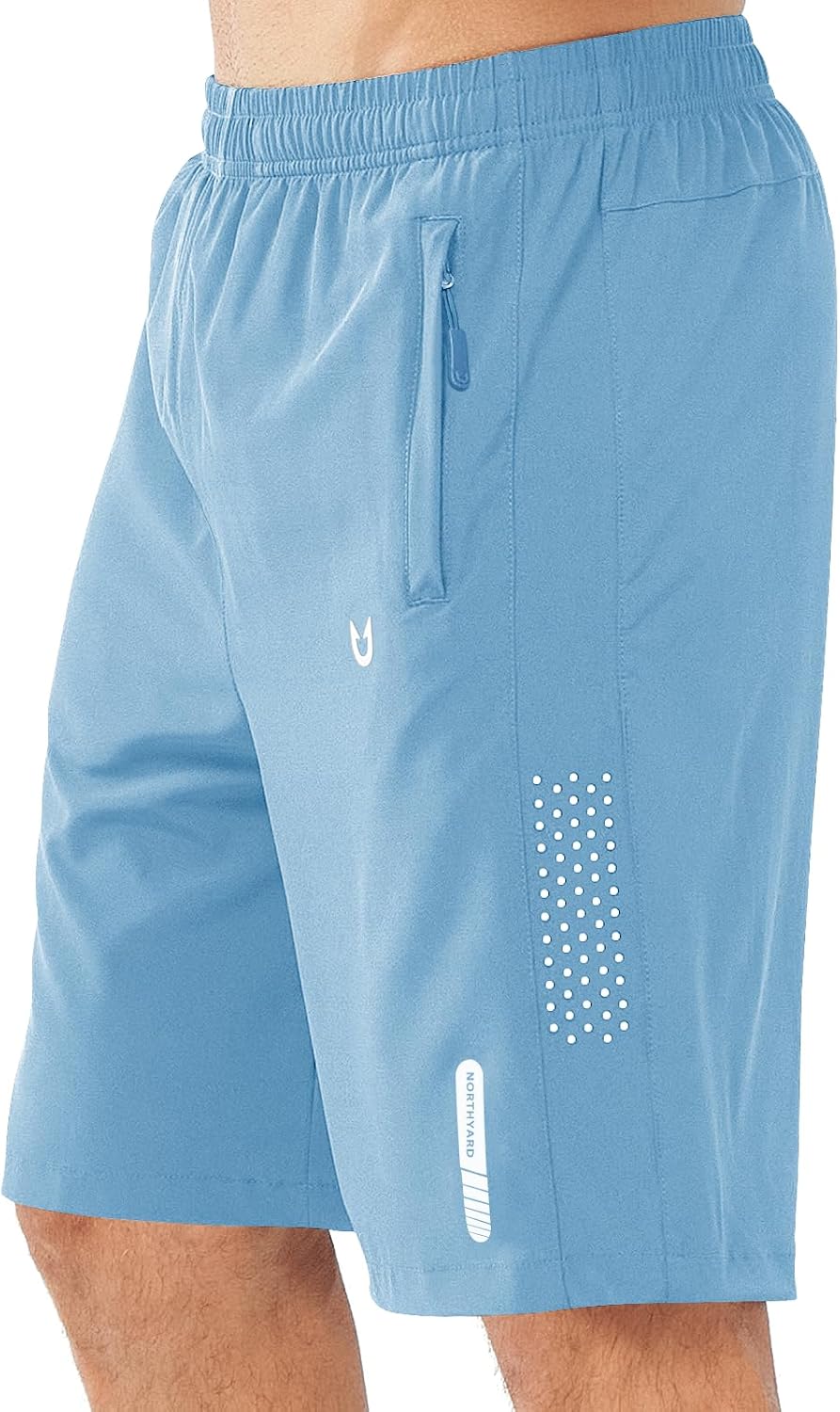 NORTHYARD Men's Athletic Running Shorts Gym Workout 7"/9"/5" Zipper Pockets | Quick Dry, Lightweight, Breathable, Unlined, Moisture-wicking, Reflective Strips, Elastic Waist, Sports Basketball Tennis
