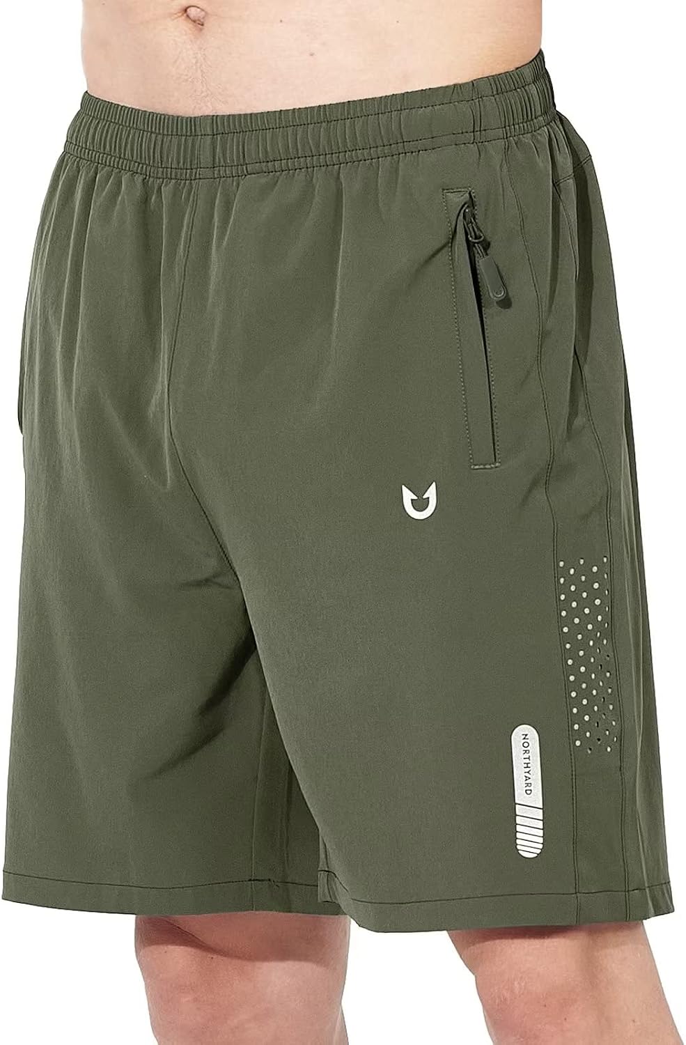 NORTHYARD Men's Athletic Running Shorts Gym Workout 7"/9"/5" Zipper Pockets | Quick Dry, Lightweight, Breathable, Unlined, Moisture-wicking, Reflective Strips, Elastic Waist, Sports Basketball Tennis