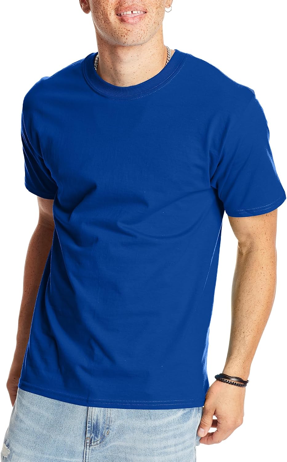 Hanes Men's Beefy-T T-Shirt, Heavyweight Cotton T-Shirts for Men, 1 or 2 Pack, Men's Tees (Tall