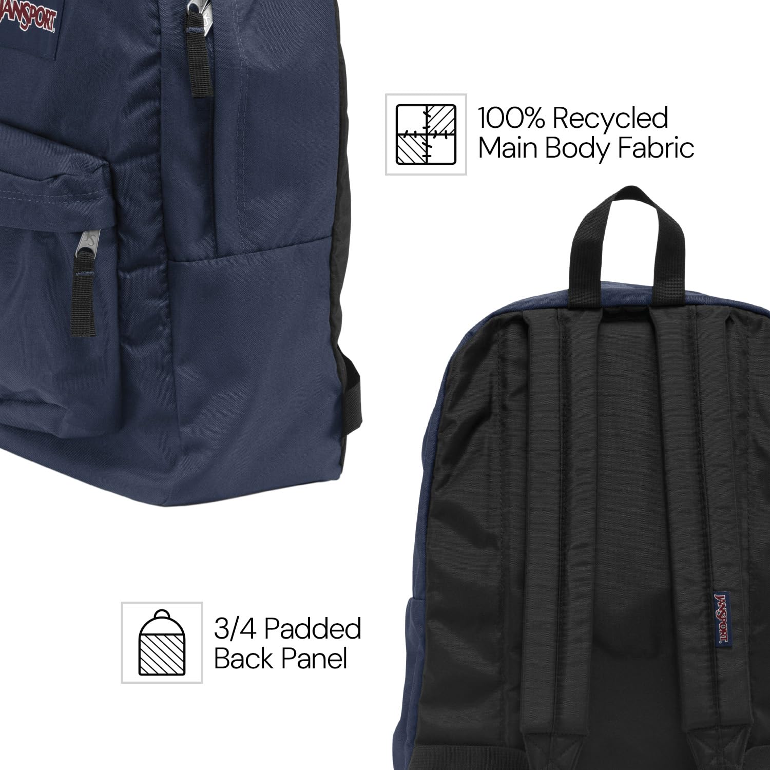 JanSport SuperBreak One Backpack - Durable, Lightweight Bag with 1 Main Compartment, Front Utility Pocket with Built-in Organizer, Premium Backpack, Grounded Grey