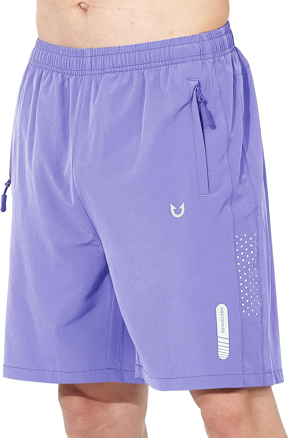 NORTHYARD Men's Athletic Running Shorts Gym Workout 7"/9"/5" Zipper Pockets | Quick Dry, Lightweight, Breathable, Unlined, Moisture-wicking, Reflective Strips, Elastic Waist, Sports Basketball Tennis