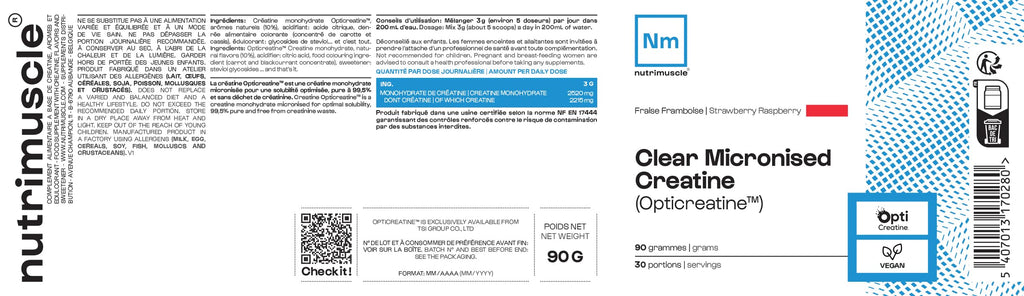 Nutrimuscle Créatine Monohydrate Creapure 120 Gélules | Prise Masse Musculaire & Force - Creatine 100% Pure - Sport et Musculation - Complément Idéal à la Whey Protéine - Gélules