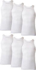 Hanes Men's Tank Undershirt Pack, Cotton Tank Undershirt, Moisture-Wicking, Breathable, White or Grey/Black, Multi-Pack
