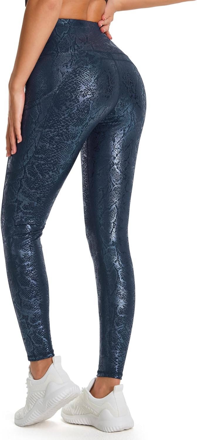THE GYM PEOPLE Women's Thick High Waist Yoga Pants Workout Leggings | Tummy Control, Deep Side Pockets, Squat-proof, hidden waistband pocket, Flatlock Seams, Running, Yoga, Workout, Athletic