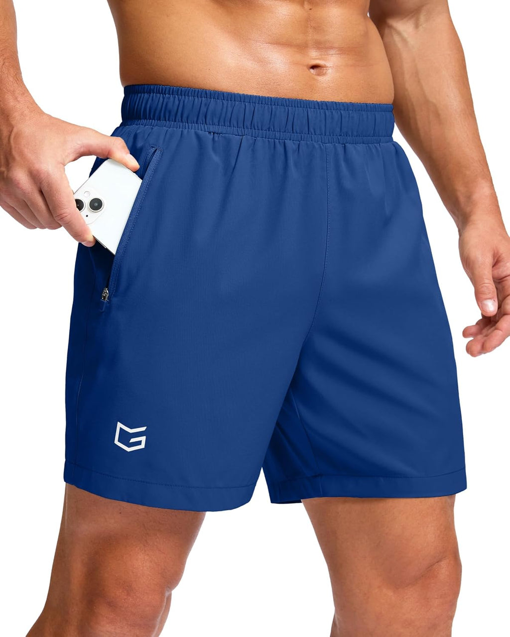 G Gradual Men's Athletic Running Shorts with 2 Zipper Pockets 7"/ 5"/ 9" | Quick Dry, Lightweight, Breathable, Moisture Wicking, Workout, Gym