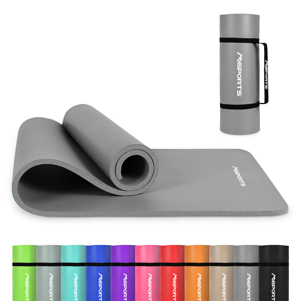 MSPORTS Premium Gymnastics Mat – Non-Slip Floor Mat for Fitness, Yoga & Strength Training – Available in 4 Sizes and 12 Colors Thick Yoga Mat