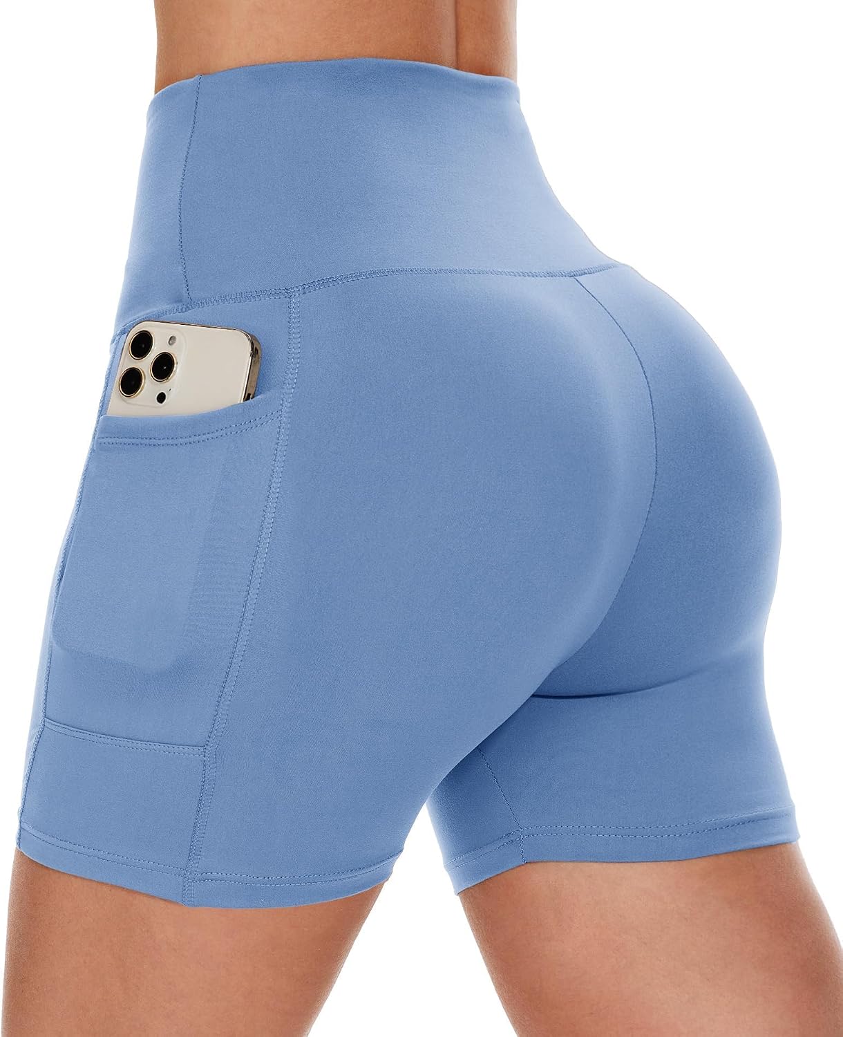 Biker Shorts Women with Pockets - 3"/5"/8" Workout Gym Spandex Yoga Shorts | High Waisted Tummy Control Shorts, Fitness Clothing, Womens Clothes for Running Athletic Exercise Sports