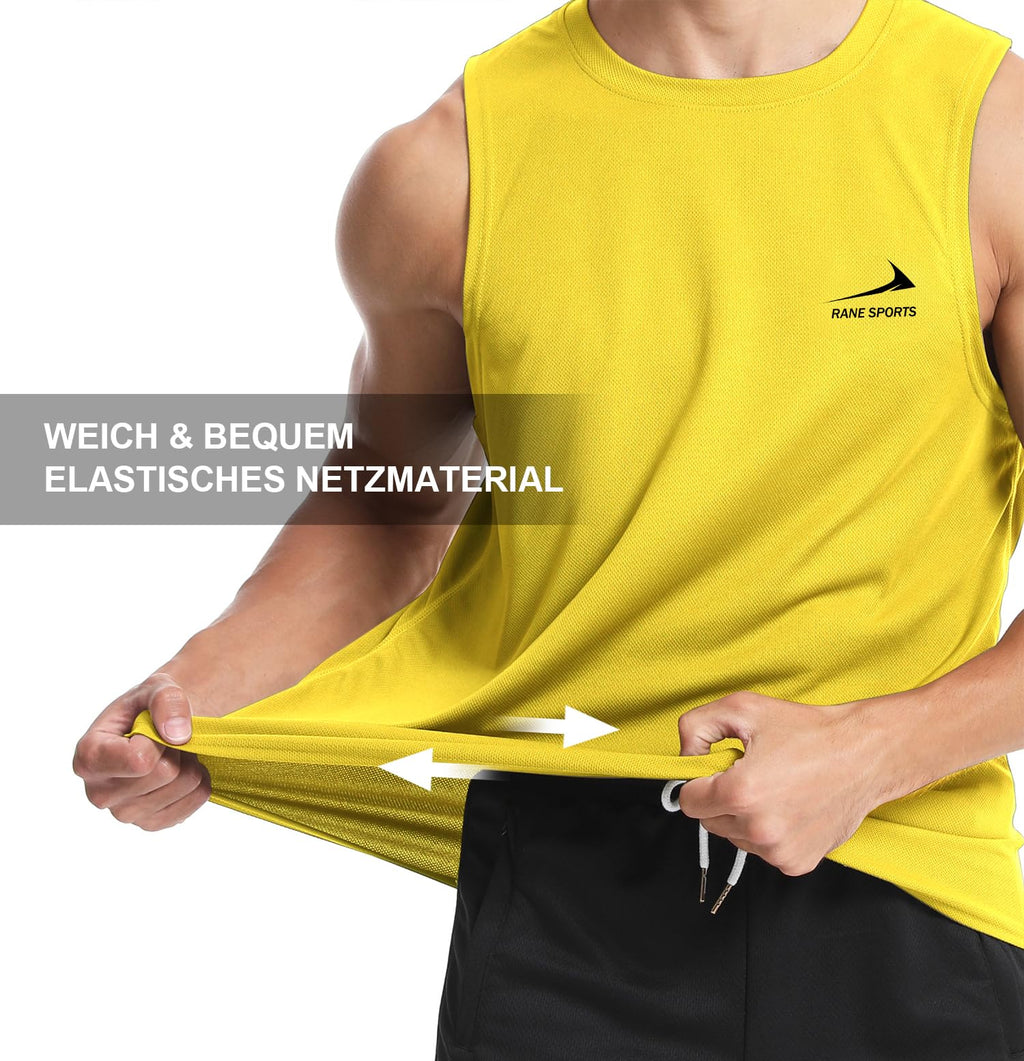 Men's Sleeveless Vest Running Gym Quick Dry Breathable Vest Sports T-Shirt