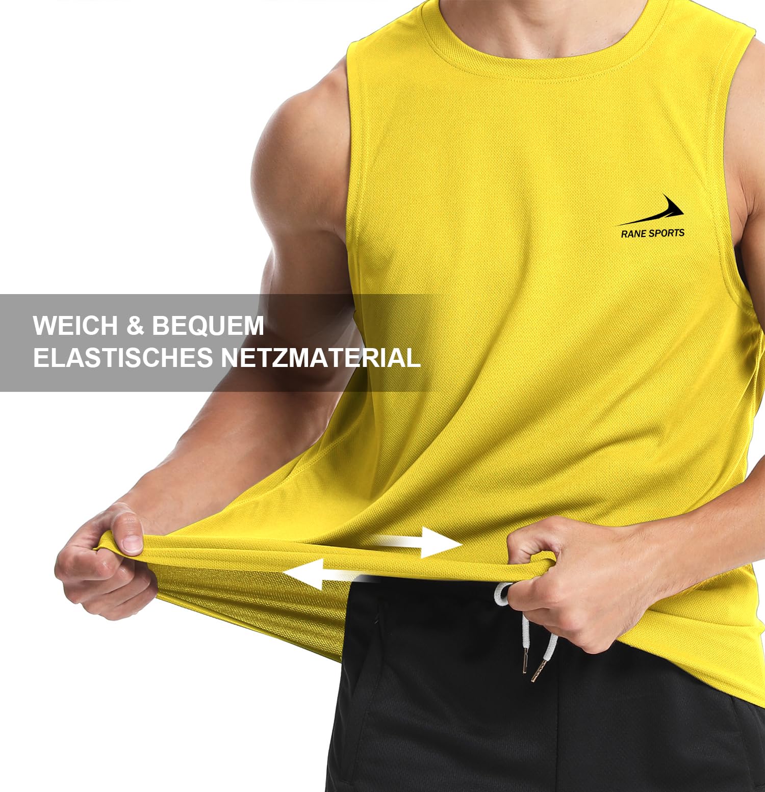 Men's Sleeveless Vest Running Gym Quick Dry Breathable Vest Sports T-Shirt