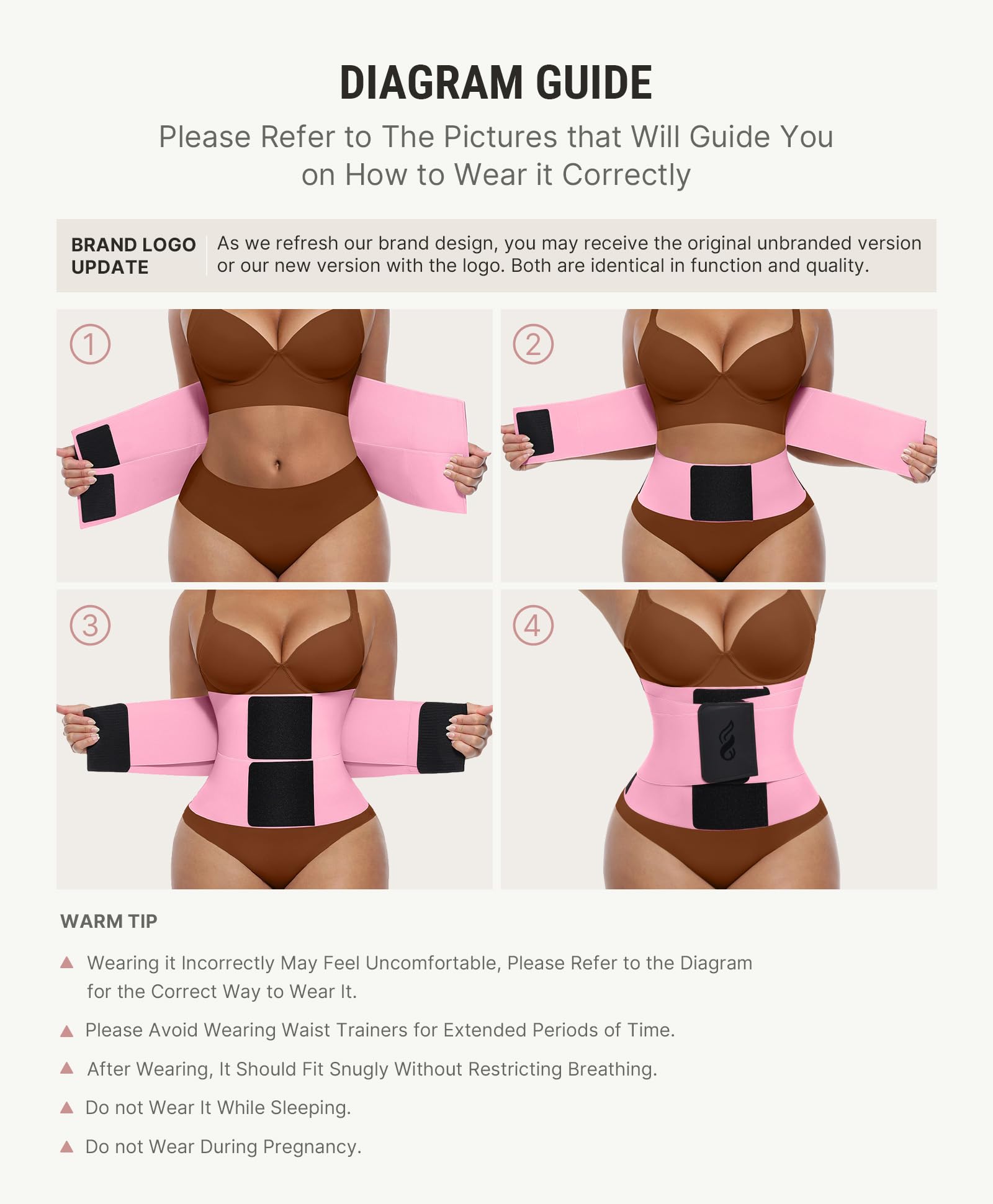 FeelinGirl Waist Trainer Belt Cincher Corset Tummy Control Faja Body Shaper | Hourglass Shaping, Triple Wrap, Hook-loop Closure, Postpartum Gym Workout, Underbust Girdle, Perspiring Fabric