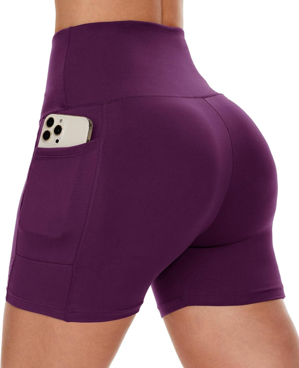 Biker Shorts Women with Pockets - 3"/5"/8" Workout Gym Spandex Yoga Shorts | High Waisted Tummy Control Shorts, Fitness Clothing, Womens Clothes for Running Athletic Exercise Sports