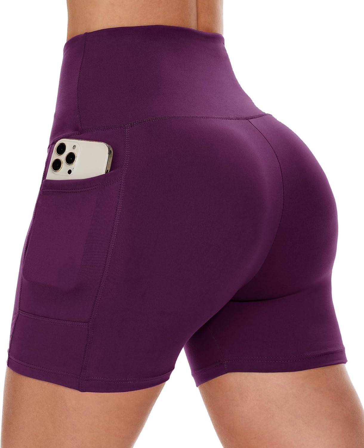Biker Shorts Women with Pockets - 3"/5"/8" Workout Gym Spandex Yoga Shorts | High Waisted Tummy Control Shorts, Fitness Clothing, Womens Clothes for Running Athletic Exercise Sports