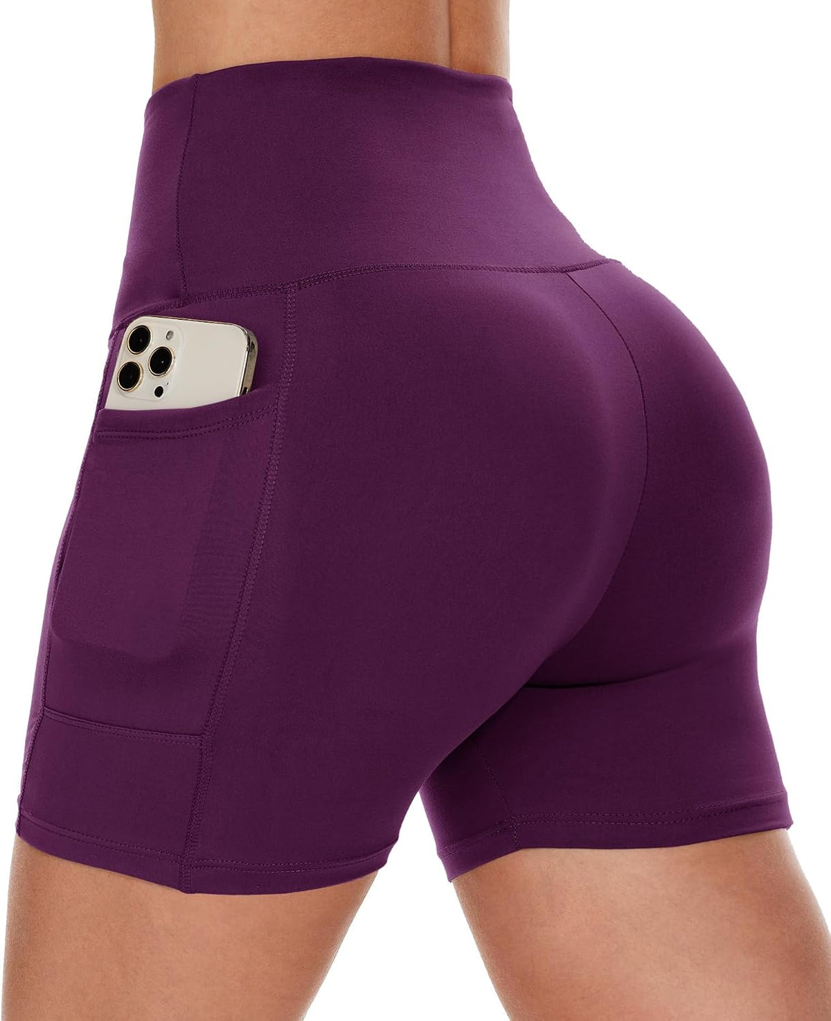 Biker Shorts Women with Pockets - 3"/5"/8" Workout Gym Spandex Yoga Shorts | High Waisted Tummy Control Shorts, Fitness Clothing, Womens Clothes for Running Athletic Exercise Sports