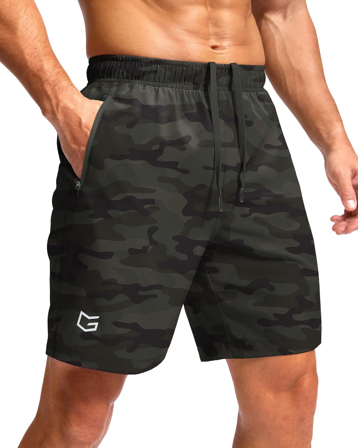 G Gradual Men's Athletic Running Shorts with 2 Zipper Pockets 7"/ 5"/ 9" | Quick Dry, Lightweight, Breathable, Moisture Wicking, Workout, Gym