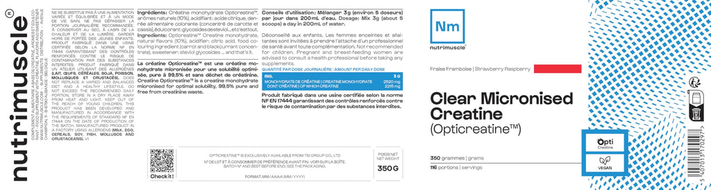 Nutrimuscle Créatine Monohydrate Creapure 120 Gélules | Prise Masse Musculaire & Force - Creatine 100% Pure - Sport et Musculation - Complément Idéal à la Whey Protéine - Gélules