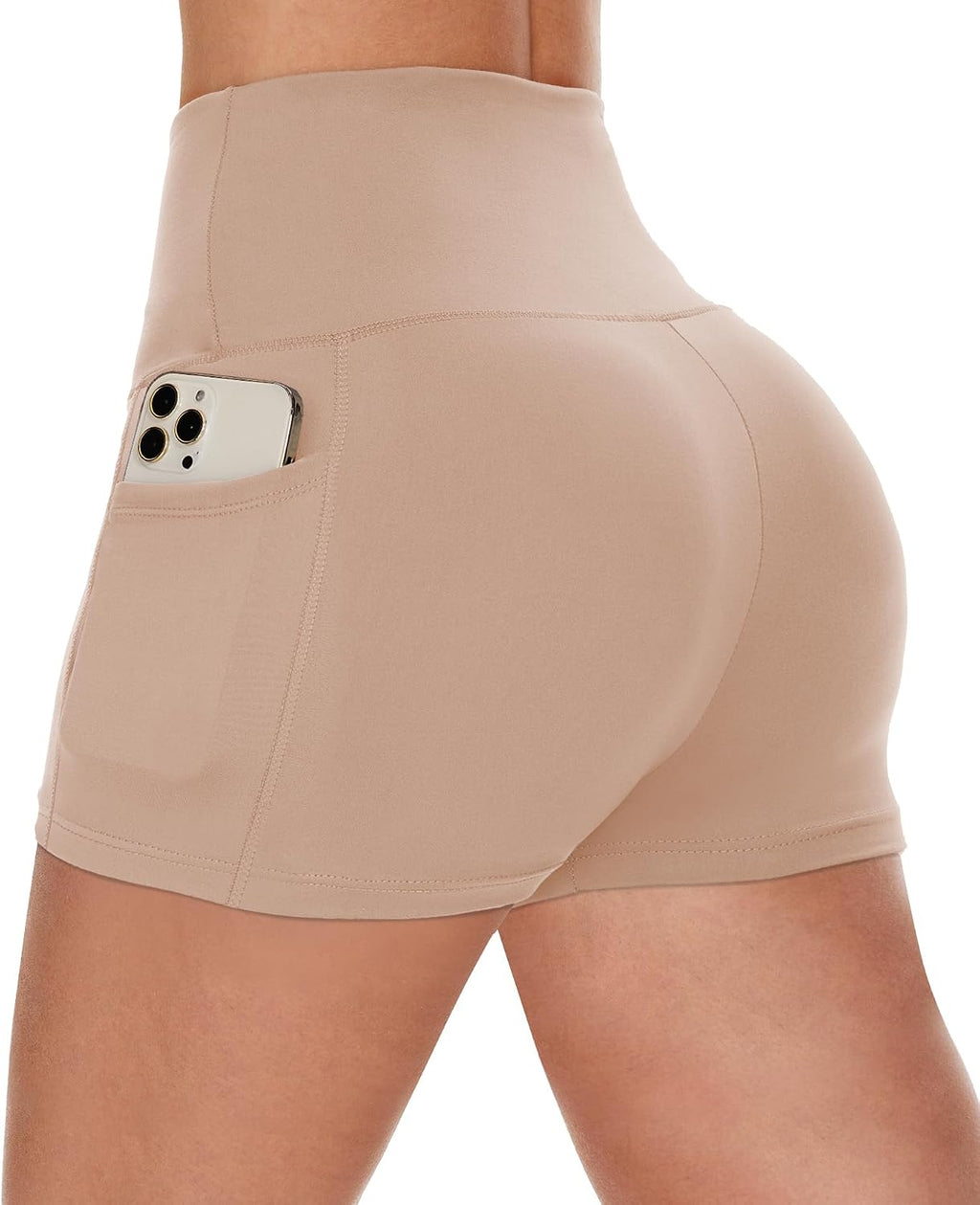 Biker Shorts Women with Pockets - 3"/5"/8" Workout Gym Spandex Yoga Shorts | High Waisted Tummy Control Shorts, Fitness Clothing, Womens Clothes for Running Athletic Exercise Sports