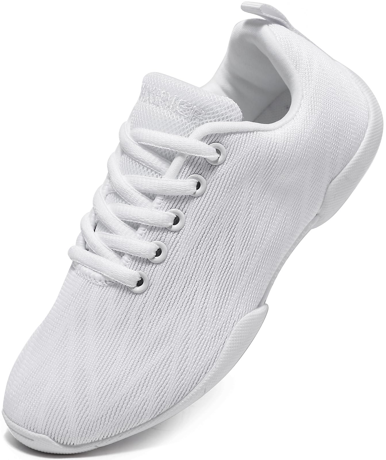 BAXINIER Girls White Cheerleading Shoes | Breathable Youth Cheer Competition Sneakers Athletic Training Dance Tennis Walking Shoes
