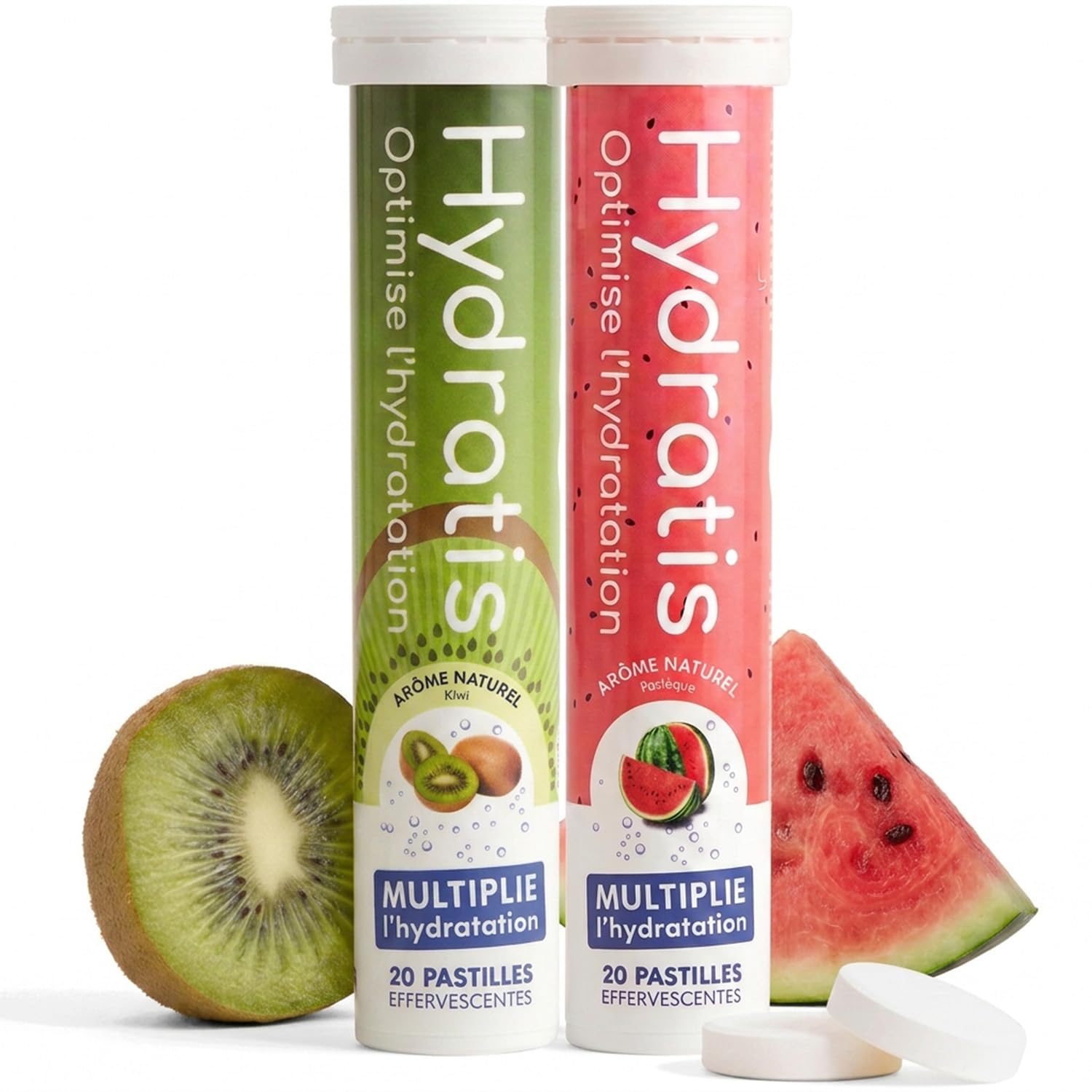 HYDRATIS - Pastilles Hydratation Electrolytes - Mix Fruits des Bois + Pêche - Améliore l'Hydratation et Favorise l'Énergie - Formule Isotonique - Sport, Récupération - 2 tubes (40 Pastilles) | Améliore l'Hydratation et Favorise l'Énergie - Formule Isotoni
