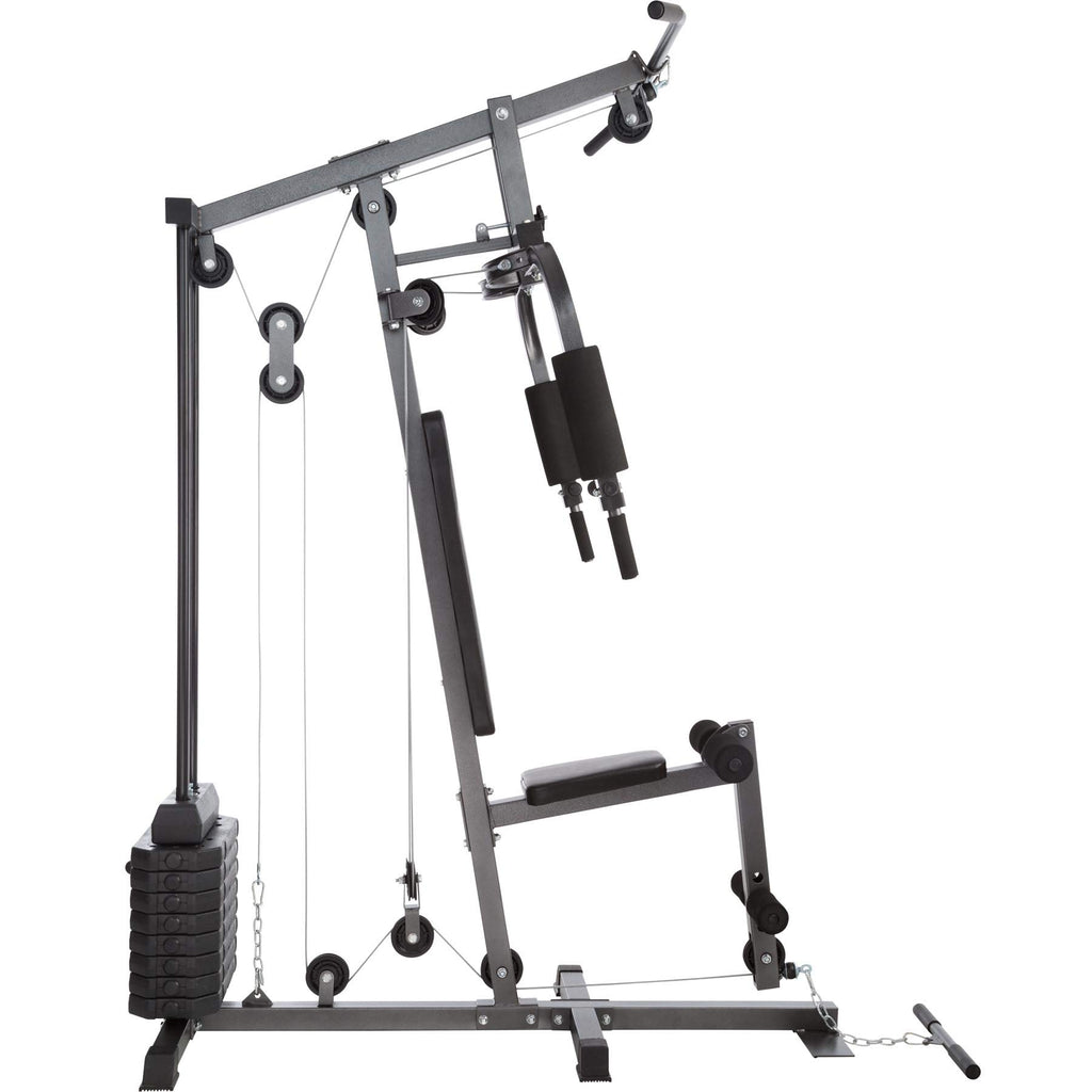 tectake® Strength Training Station, Power Cage, Pull-Up Bar, Home Trainer, Butterfly Module, Leg Extension Device, Strength Training Equipment, Barbell, Home Sports, Fitness